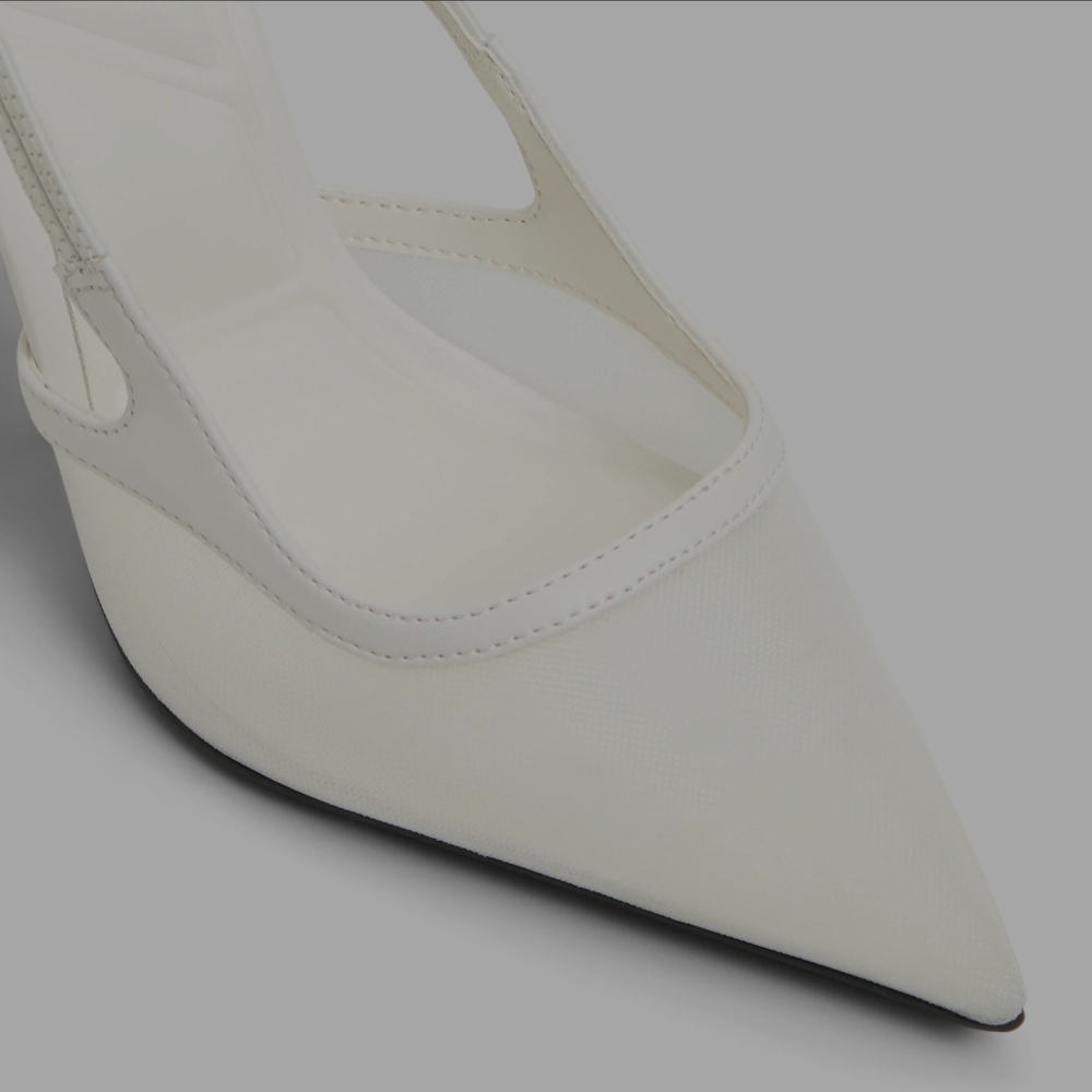 Aldo Chic Cream Slingback Heels - Picture 6 of 7